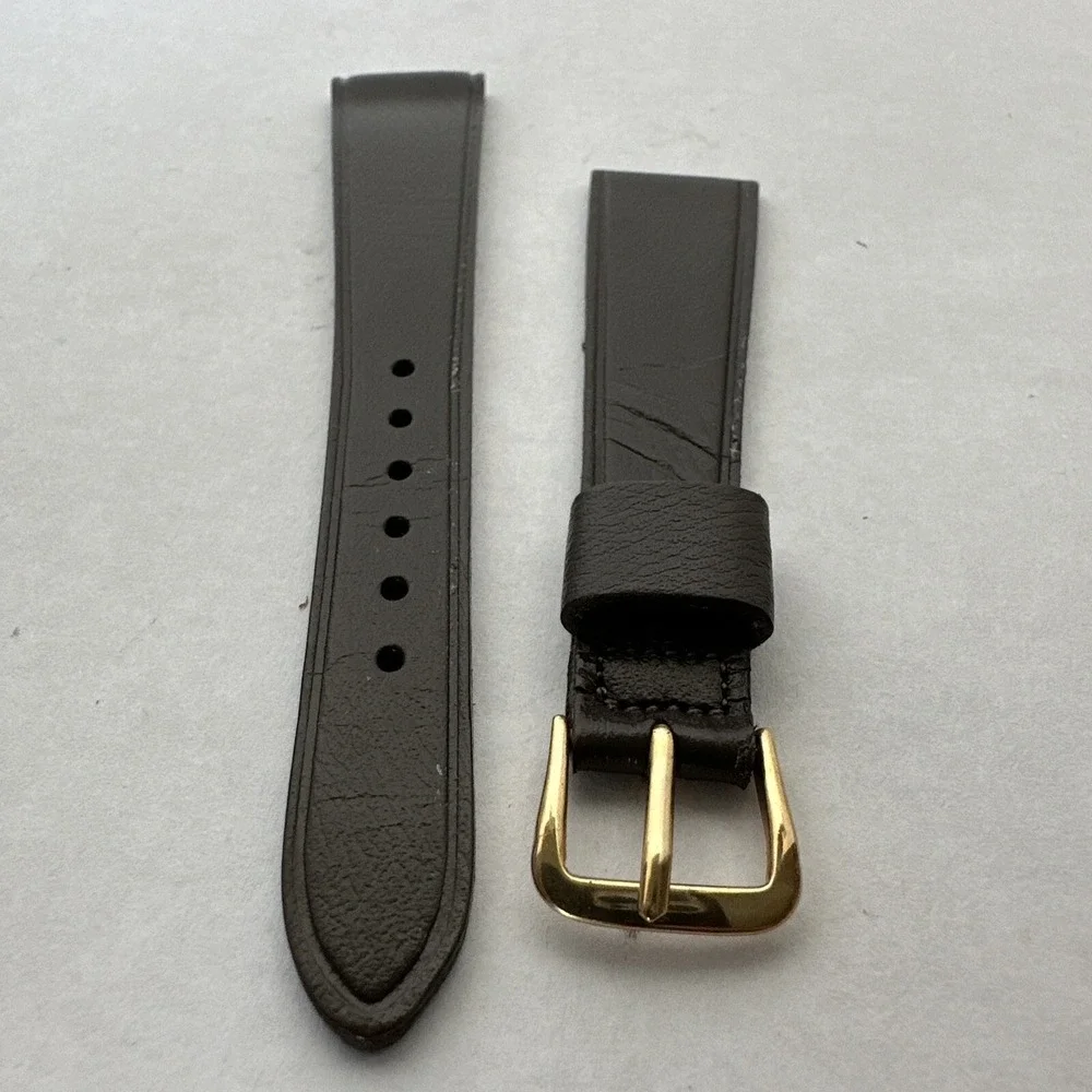 JB Vintage Brown Leather Watch Strap 19.05mm 3/4 Inch Fine Grain Cowhide S3642